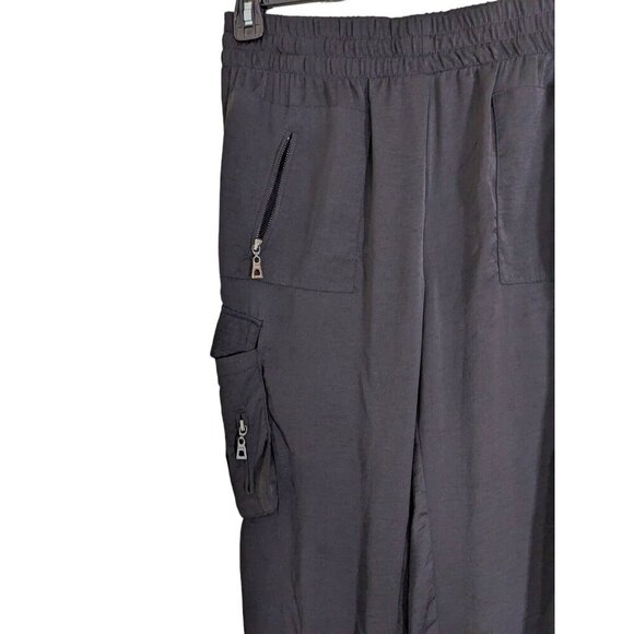 Womens Cargo Jogger Pants Size Medium Black Pull On Lightweight Rudsak - Picture 2 of 6